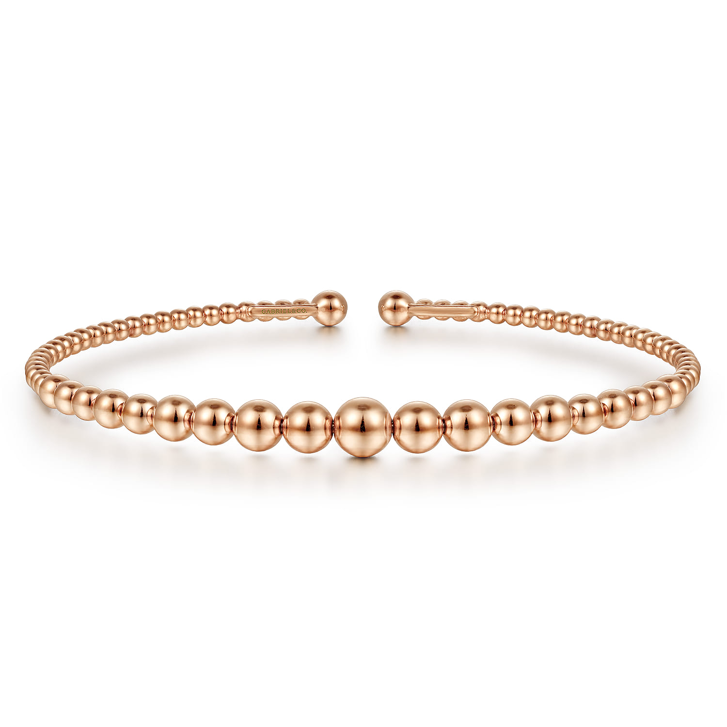 14K Rose Gold Bujukan Open Bangle - Shot 1
