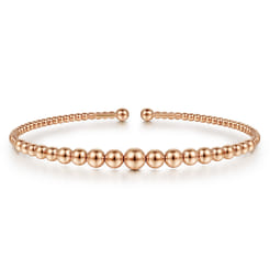 14K Rose Gold Bujukan Open Bangle