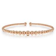 14K Rose Gold Bujukan Open Bangle