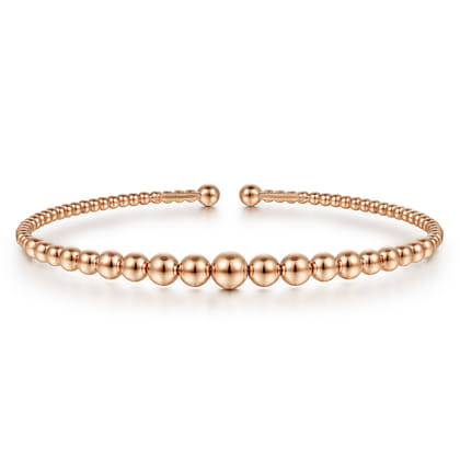 14K Rose Gold Bujukan Open Bangle