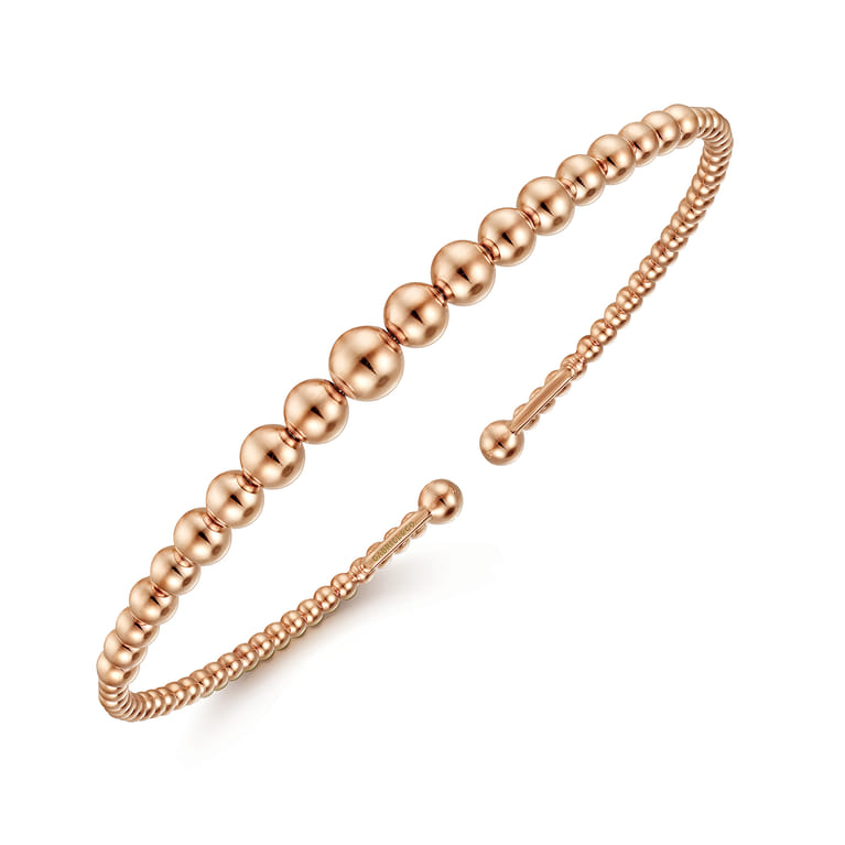 14K Rose Gold Bujukan Open Bangle - Shot 2