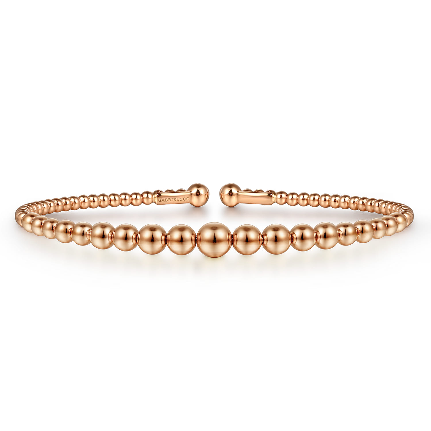14K Rose Gold Bujukan Open Bangle - Shot 1