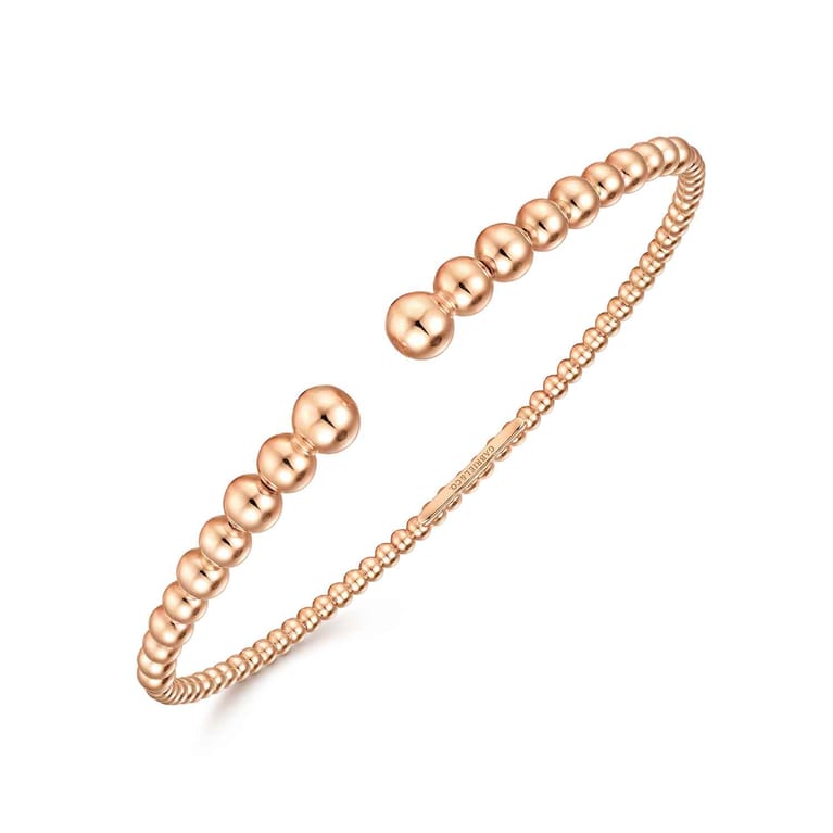 14K Rose Gold Bujukan Open Bangle - Shot 2