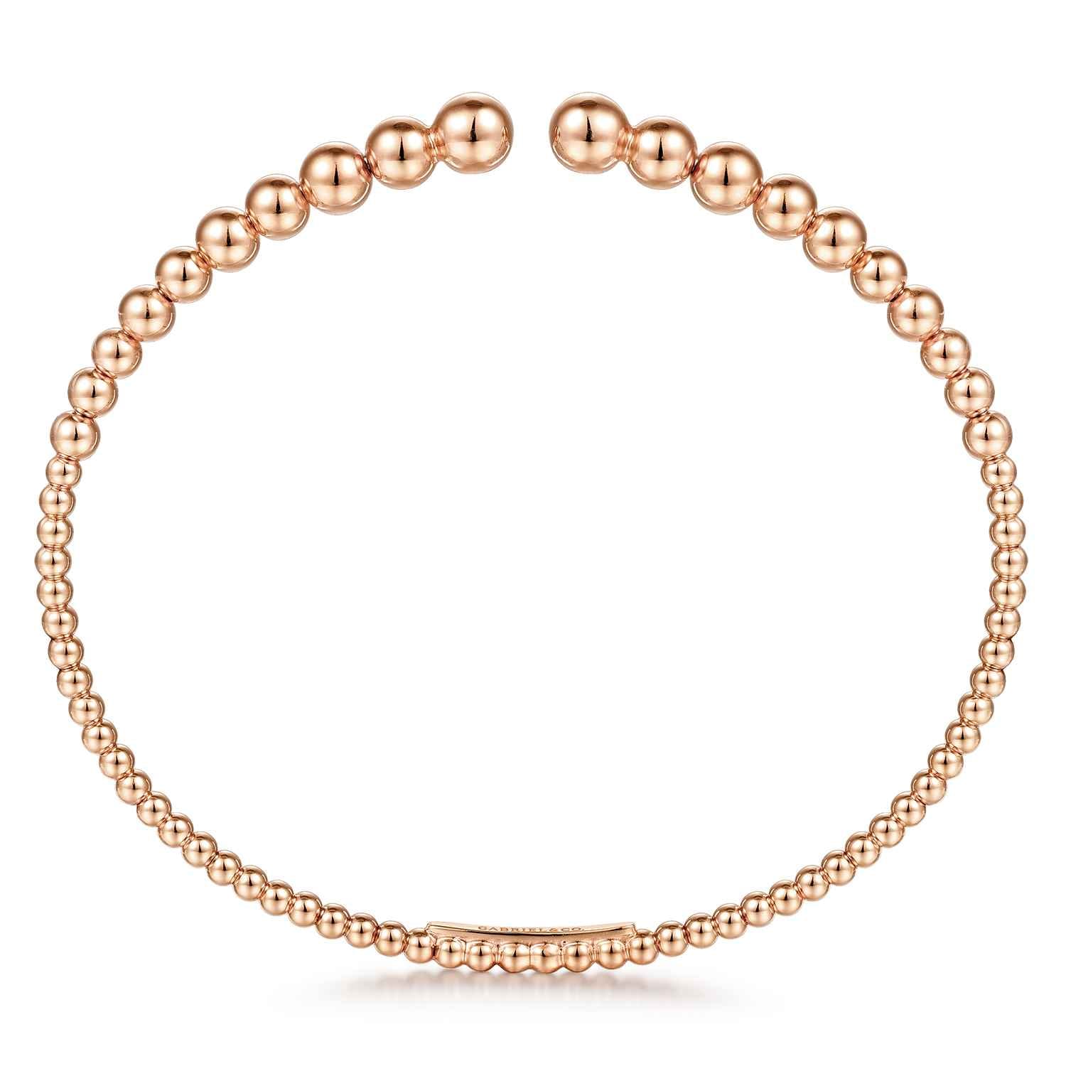 14K Rose Gold Bujukan Open Bangle - Shot 3