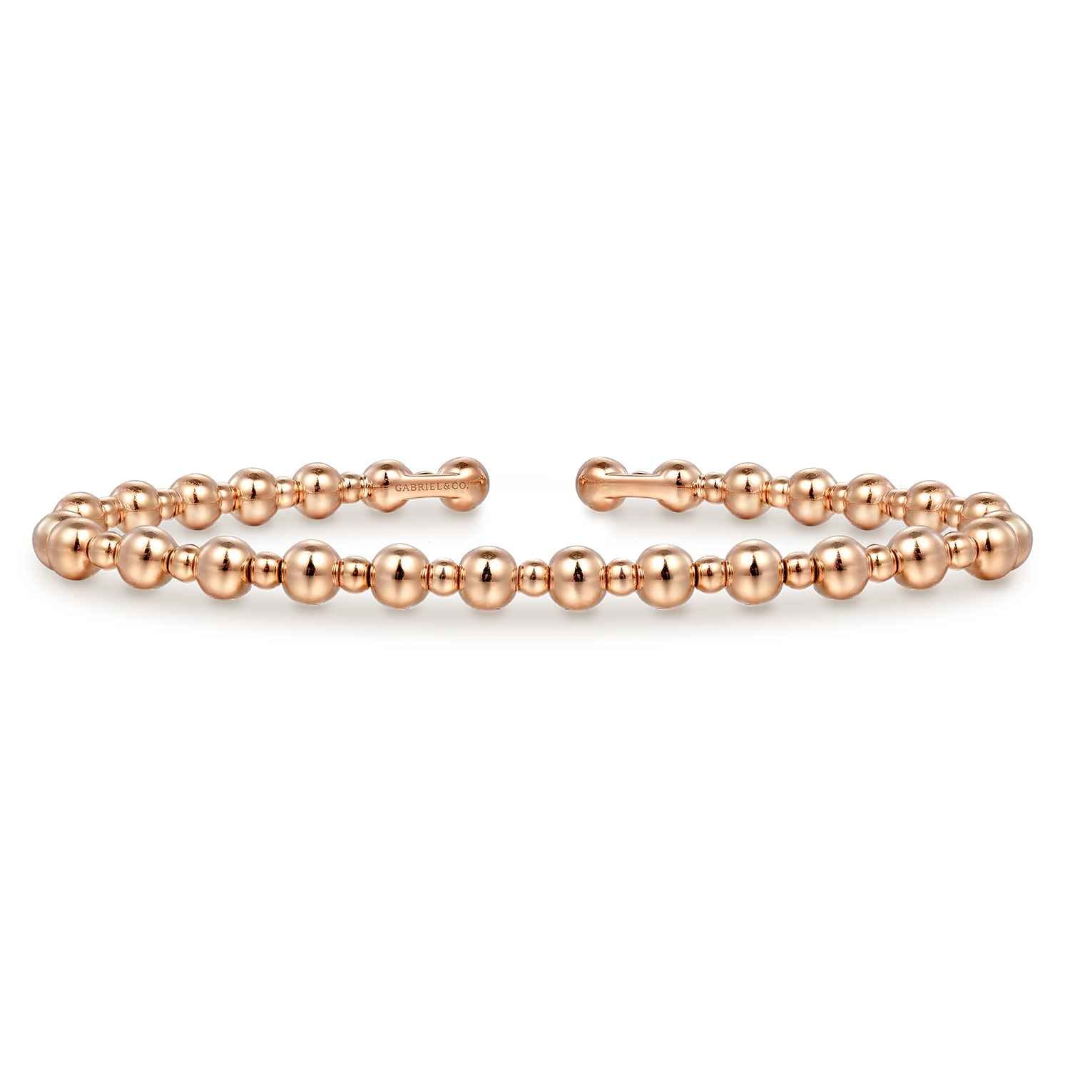 14K Rose Gold Bujukan Open Bangle - Shot 1