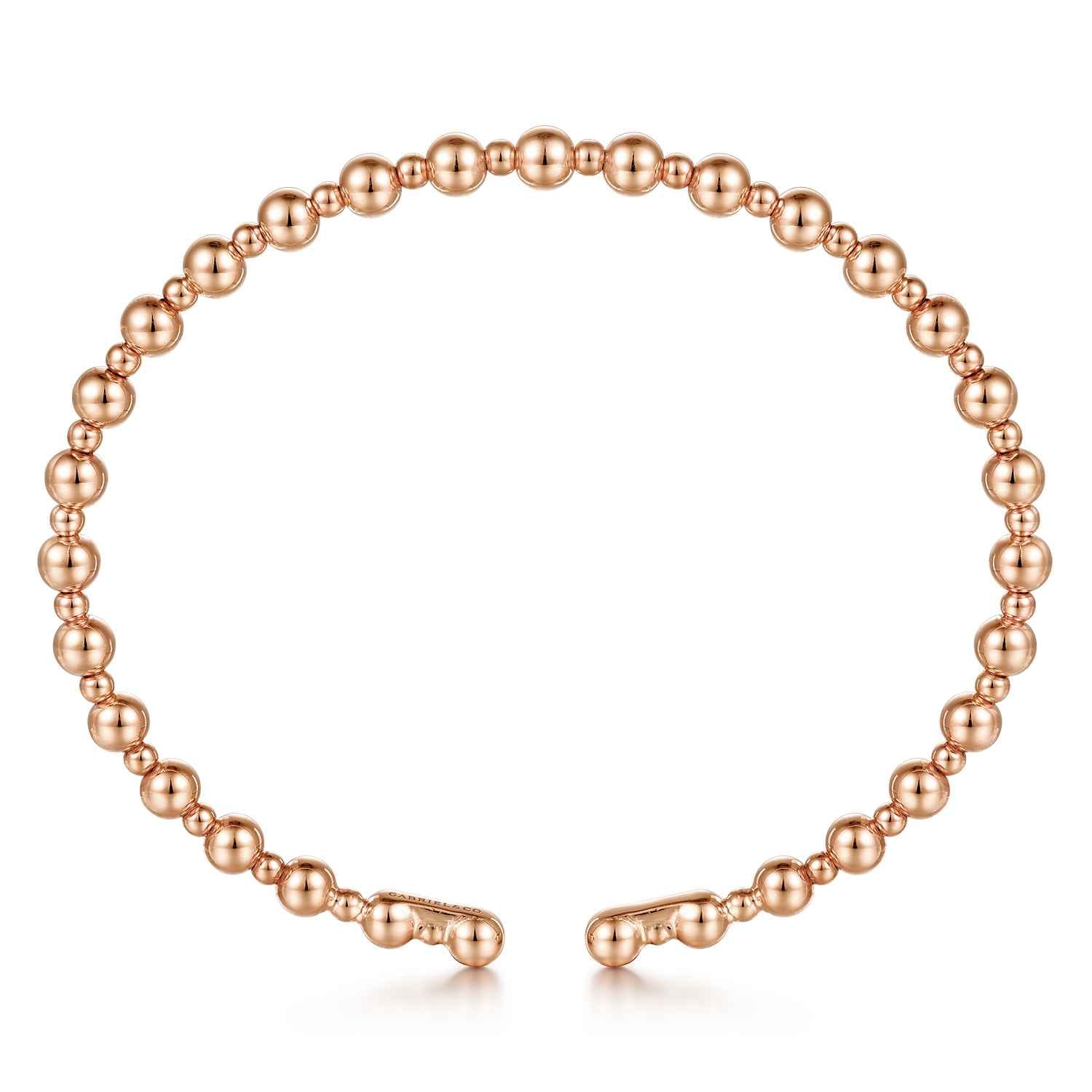 14K Rose Gold Bujukan Open Bangle - Shot 3