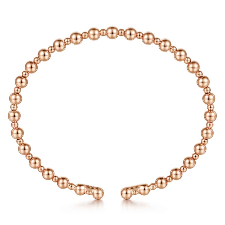 14K Rose Gold Bujukan Open Bangle - Shot 3