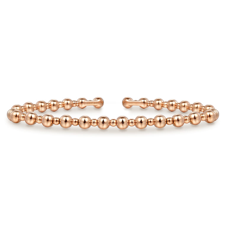 14K Rose Gold Bujukan Open Bangle - Shot 1
