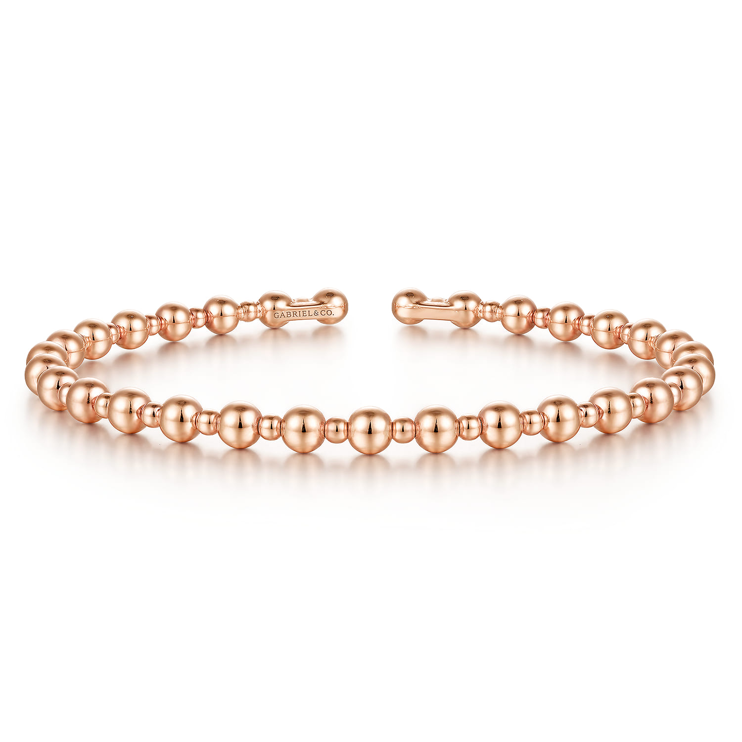14K Rose Gold Bujukan Open Bangle - Shot 1