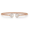 14K Rose Gold Bujukan Pearls Split Bangle