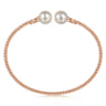 14K Rose Gold Bujukan Pearls Split Bangle
