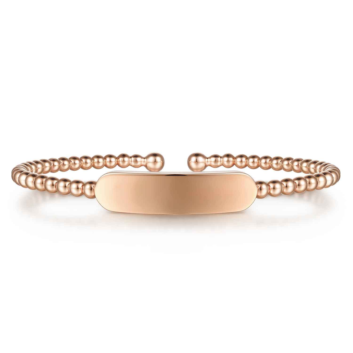 14K Rose Gold Bujukan Personalized Bangle - Shot 1