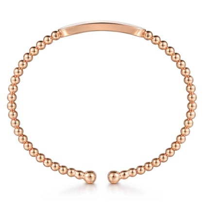 14K Rose Gold Bujukan Personalized Bangle