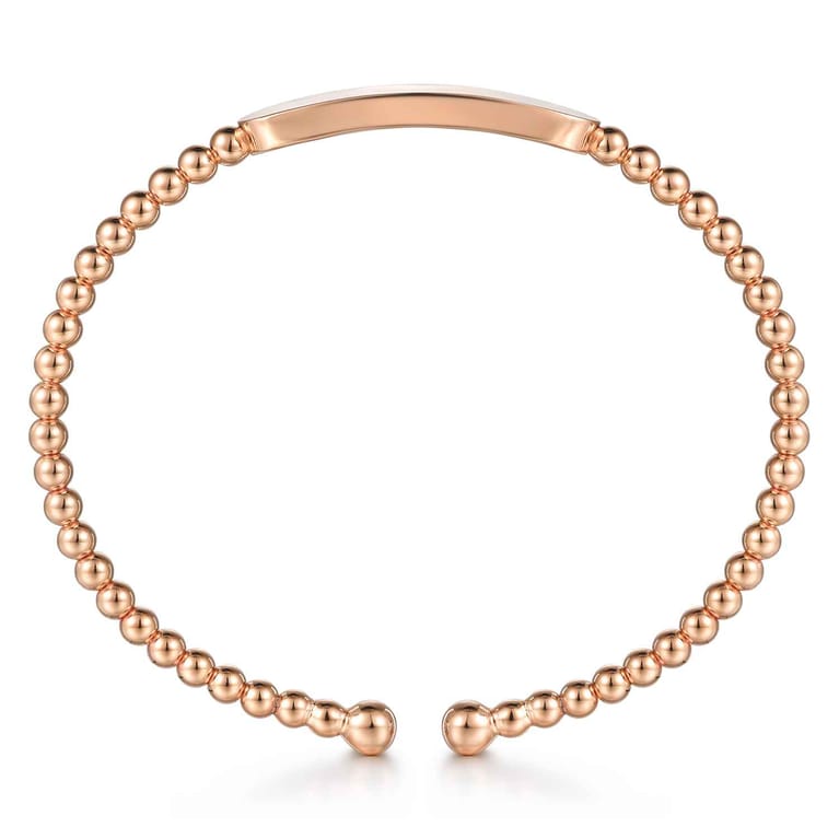 14K Rose Gold Bujukan Personalized Bangle - Shot 3