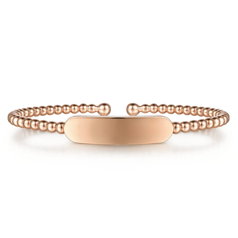 14K Rose Gold Bujukan Personalized Bangle - Shot 1
