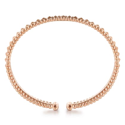 14K Rose Gold Bujukan Pyramid Bangle