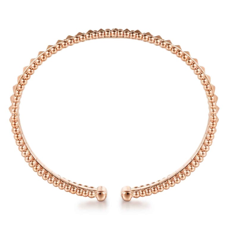14K Rose Gold Bujukan Pyramid Bangle - Shot 3
