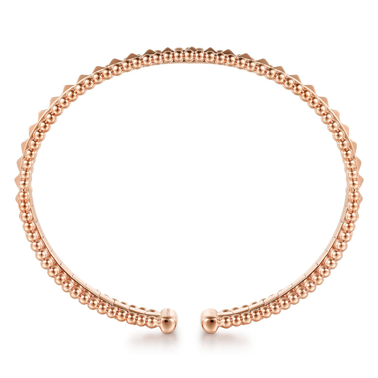 14K Rose Gold Bujukan Pyramid Bangle - Shot 3