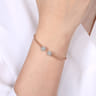 14K Rose Gold Bujukan Split Cuff Bracelet with Pave Diamond Squares