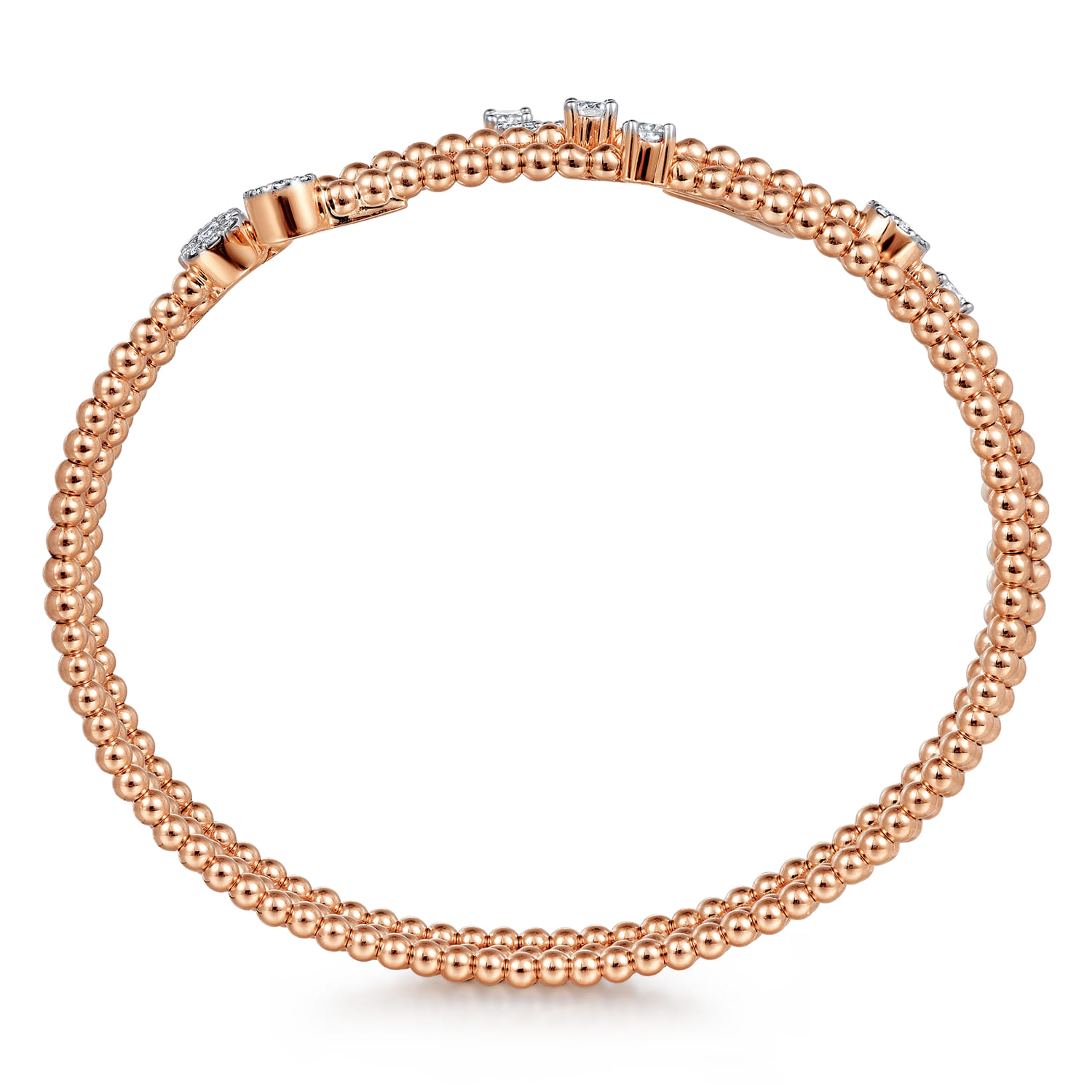 14K Rose Gold Bujukan Wrap Diamond Bangle - 0.7 ct - Shot 3