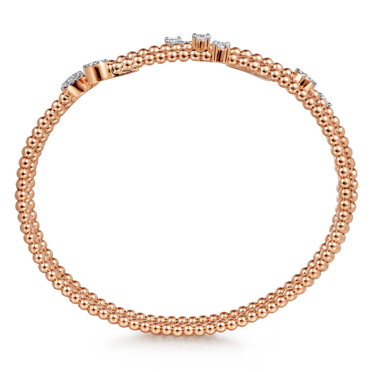 14K Rose Gold Bujukan Wrap Diamond Bangle - 0.7 ct - Shot 3