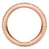 Eternity Band Wedding Ring in 14k Rose Gold with Round Natural Diamond at Gabriel & Co.