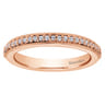 Eternity Band Wedding Ring in 14k Rose Gold with Round Natural Diamond at Gabriel & Co.
