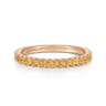 14K Rose Gold Citrine Stackable Ring