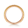 14K Rose Gold Citrine Stackable Ring
