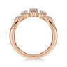 Curved Wedding Ring in 14k Rose Gold with Round Natural Diamond at Gabriel & Co.