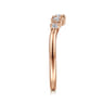 Curved Wedding Ring in 14k Rose Gold with Round Natural Diamond at Gabriel & Co.