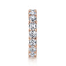 Eternity Band Wedding Ring in 14k Rose Gold with Cushion Cut Natural Diamond at Gabriel & Co.
