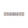 Eternity Band Wedding Ring in 14k Rose Gold with Cushion Cut Natural Diamond at Gabriel & Co.
