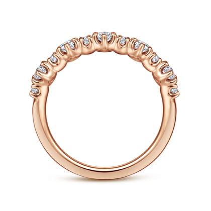 14K Rose Gold Diamond Anniversary Band