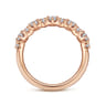 Straight Wedding Ring in 14k Rose Gold with Round Natural Diamond at Gabriel & Co.