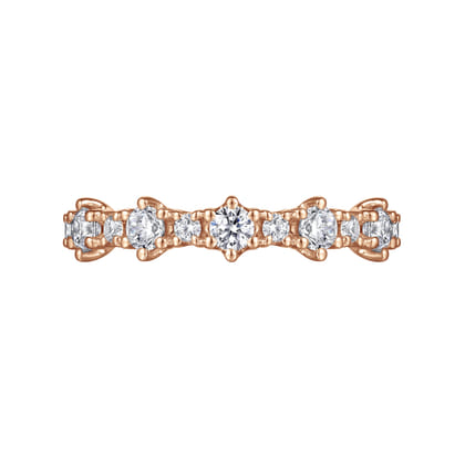 14K Rose Gold Diamond Anniversary Band