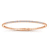 14K Rose Gold Diamond Bangle - 0.5 ct