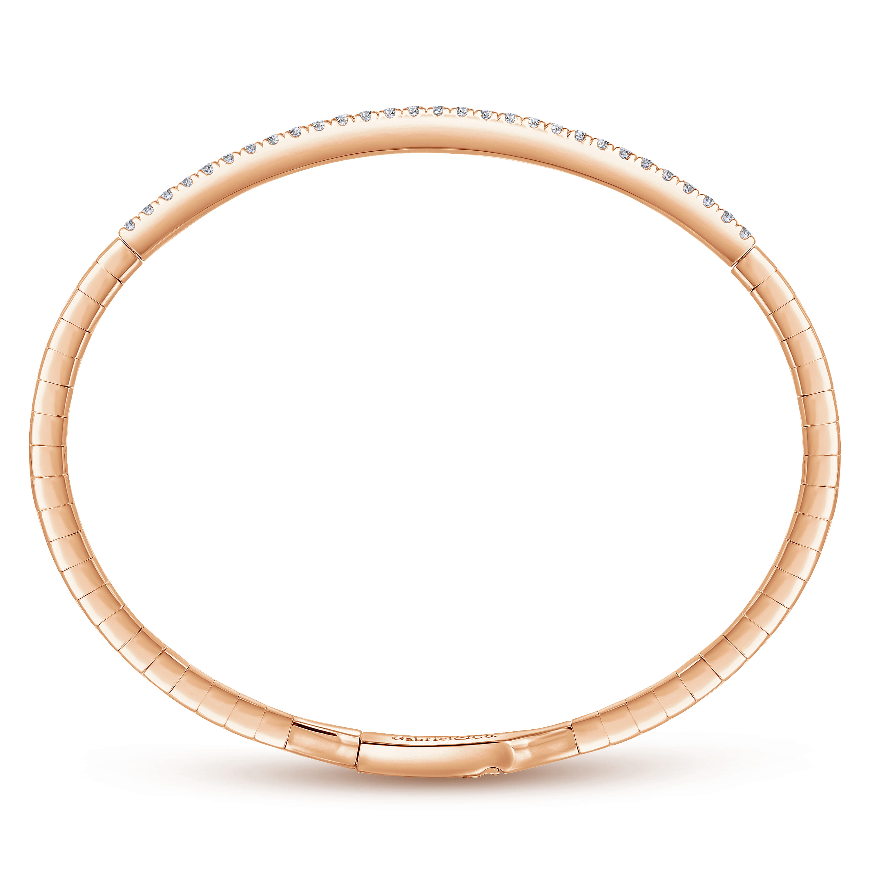 14K Rose Gold Diamond Bangle - 0.5 ct - Shot 3