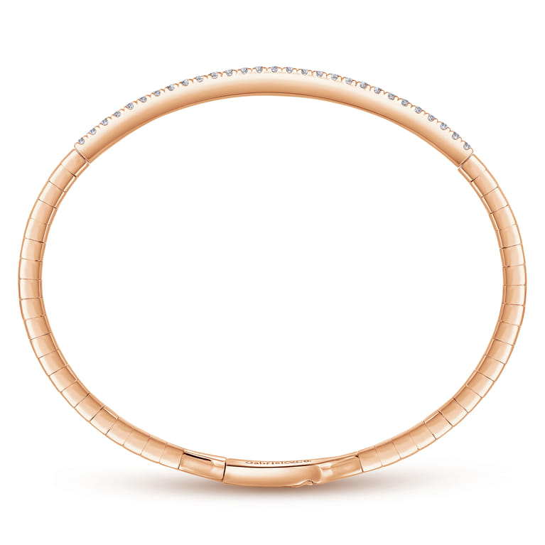 14K Rose Gold Diamond Bangle - 0.5 ct - Shot 3
