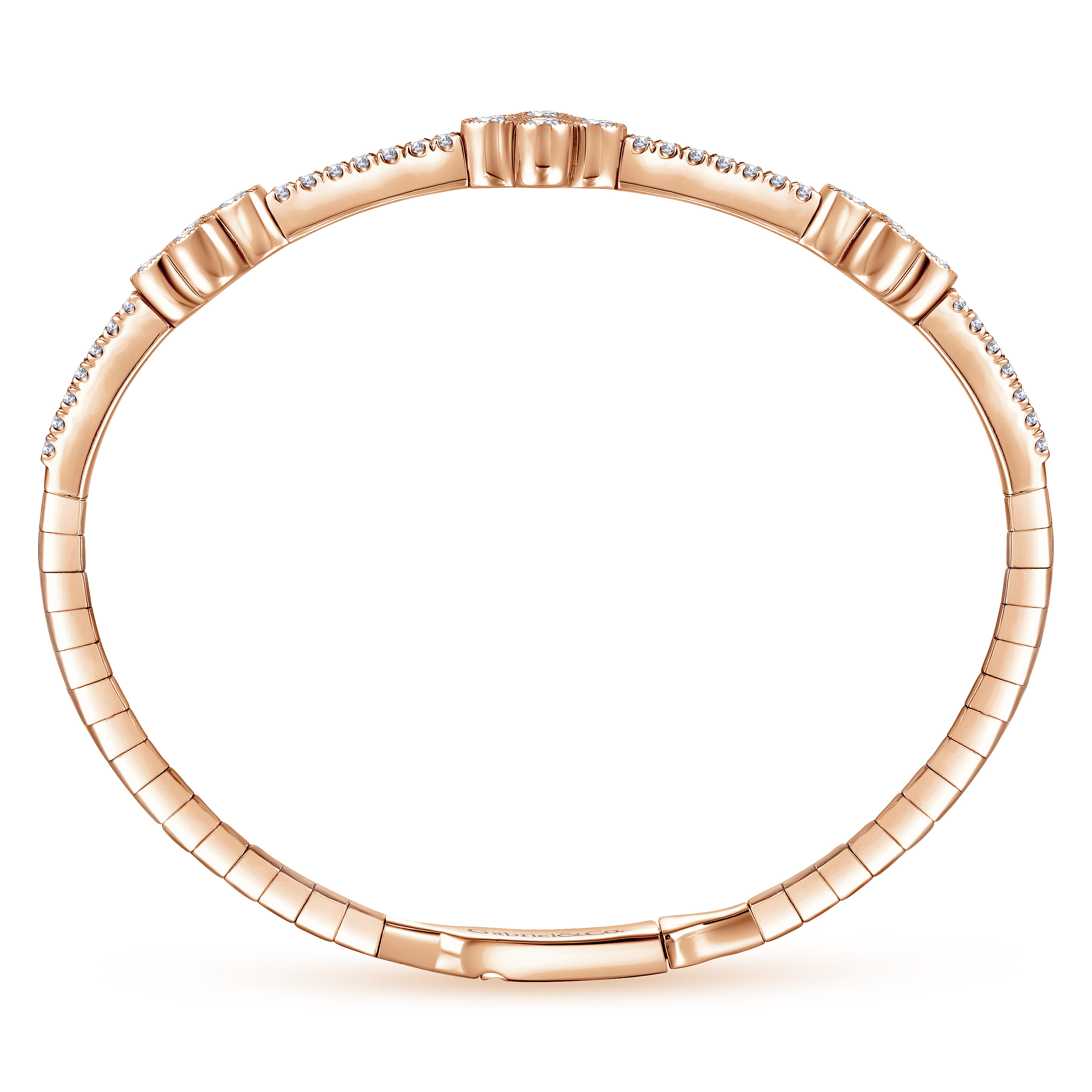 14K Rose Gold Diamond Bangle - 0.94 ct - Shot 3
