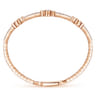 14K Rose Gold Diamond Bangle - 0.94 ct