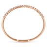 14K Rose Gold Diamond Bangle - 1.15 ct