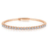 14K Rose Gold Diamond Bangle - 1.5 ct