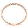 14K Rose Gold Diamond Bangle - 1.5 ct