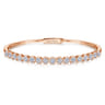 14K Rose Gold Diamond Bangle - 2.25 ct
