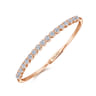 14K Rose Gold Diamond Bangle - 2.25 ct