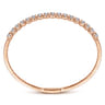 14K Rose Gold Diamond Bangle - 2.25 ct