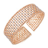 14K Rose Gold Diamond Bangle - 1.18 ct