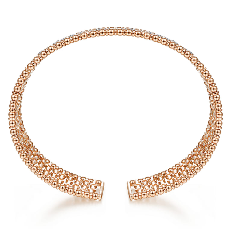 14K Rose Gold Diamond Bangle - 1.18 ct - Shot 3