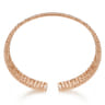 14K Rose Gold Diamond Bangle - 1.18 ct